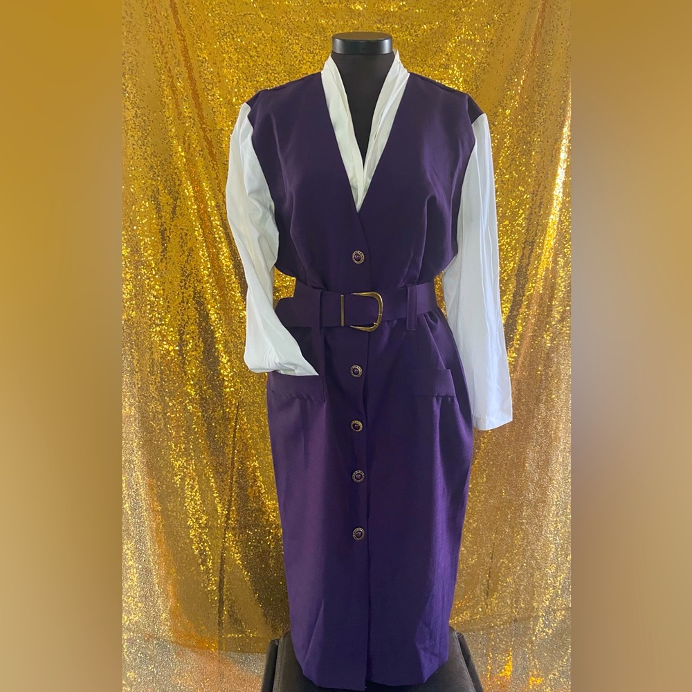 💜Clockwise - Plum 80’s Fooler Dress💜